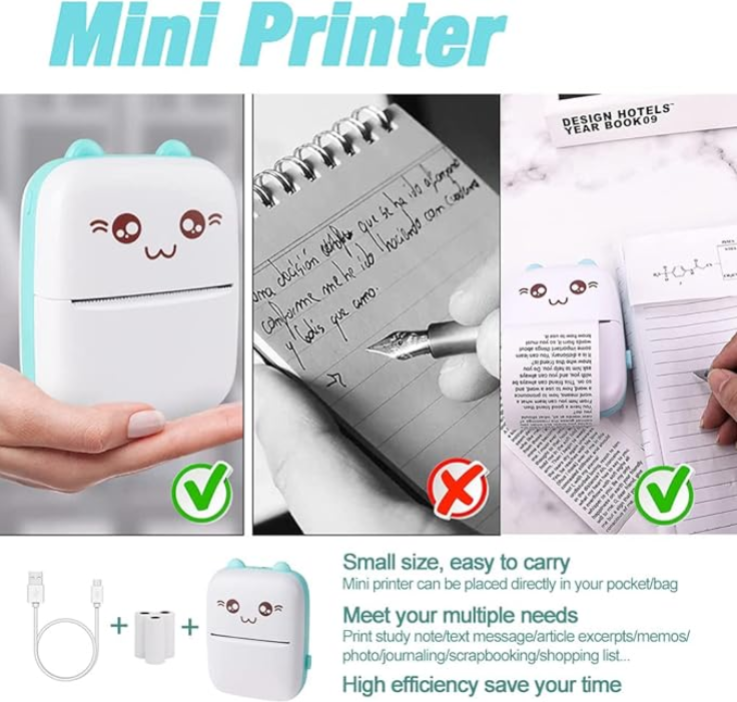 Inkless Mini Printer